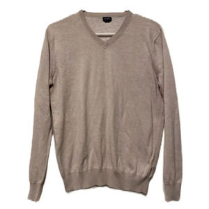 J. Crew Taupe V-Neck Top Size Small